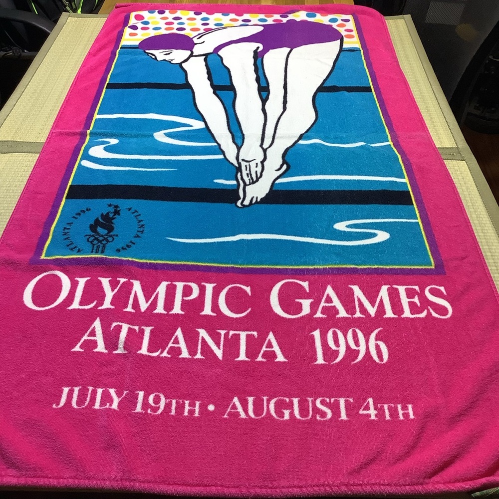 Olympic Games Atlanta 1996 Pink Beach Towel